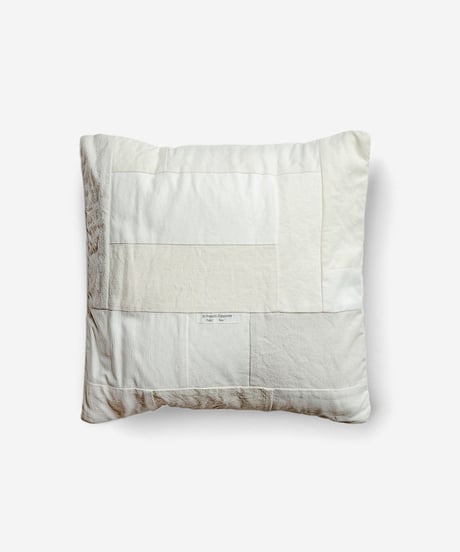 ★ARTEA｜【 artea-patch004-wht 】リネン MIX パッチワーク  クッション（45×45）