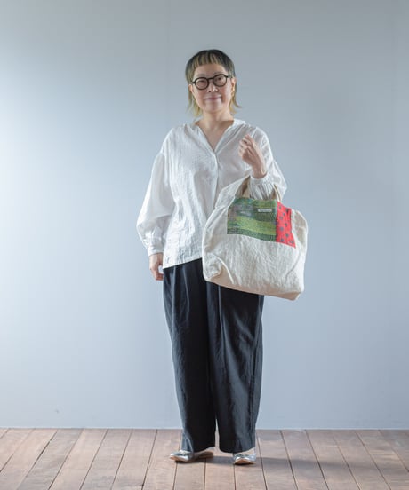 ARTE POVERA｜【 ARTEA - 26SP45 】 インドキルトラリー＆フランスシーツMIX トート＆ショルダーBAG