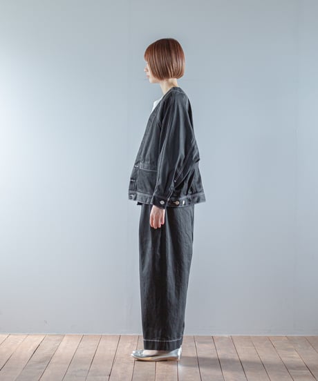 ATPOVA｜【 2026spring26 】 12OZデニム ノーカラーワークJKT