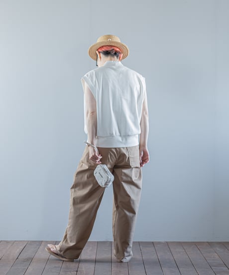 ARTE POVERA｜【 26SU65 】 フランスUSEDシーツMIX RE-ステンシルポーチ(S)