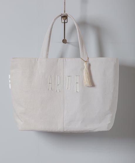 ARTE POVERA｜【 ARTEA - 26SP34 】 フランスUSEDシーツ 「ARTE」 BAG (L)