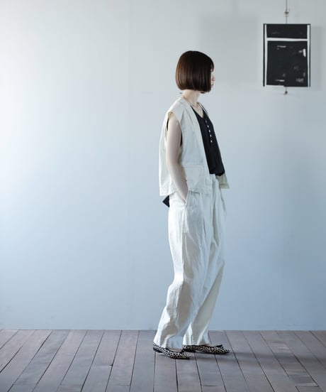 ★ATPOVA｜【 26SU50 】 リネンコットン 2タックイージーPT(製品染)