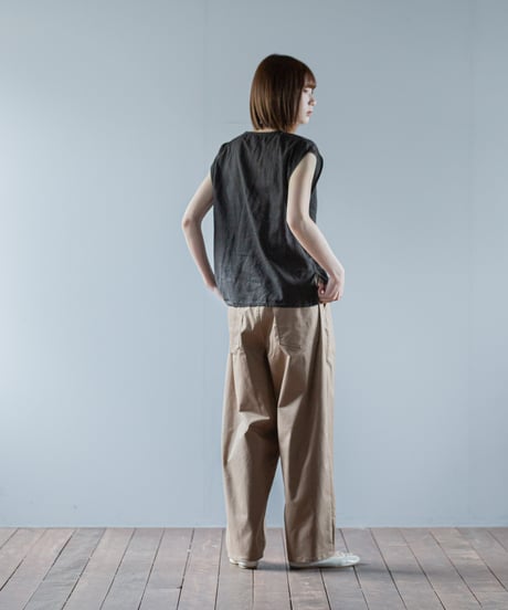 ATPOVA｜【 26SU42 】 リネンコットン NEWフレンチキャミ(製品染)