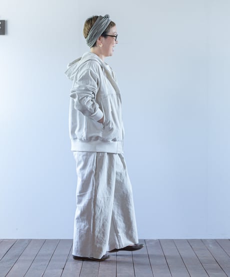 ARTE POVERA｜【 2025spring32 】USEDフランスシーツ RE-ZIPフードブルゾン