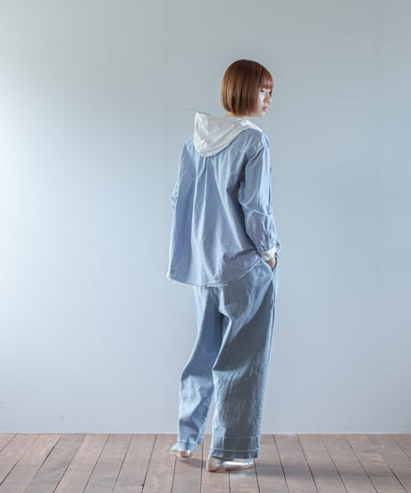 ARTE POVERA｜【 ARTEA - 26SP69 】 シャンブレーライトダメージ加工 RE-フードカバーオール
