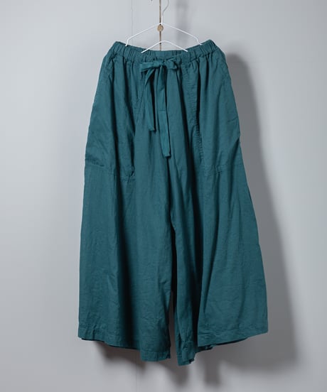ATPOVA｜【 26SU47(TEIBAN - ATP024) 】 リネンコットン ギャザリングPT(総丈95cm)(製品染)