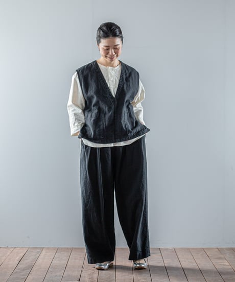 ATPOVA｜【 26WI16 】 L/Cキャバス Vベスト(製品染)