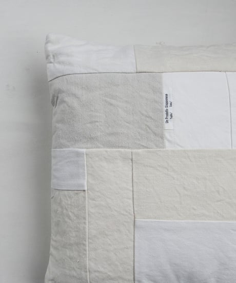 ★ARTEA｜【 artea-patch004-wht 】リネン MIX パッチワーク  クッション（45×45）