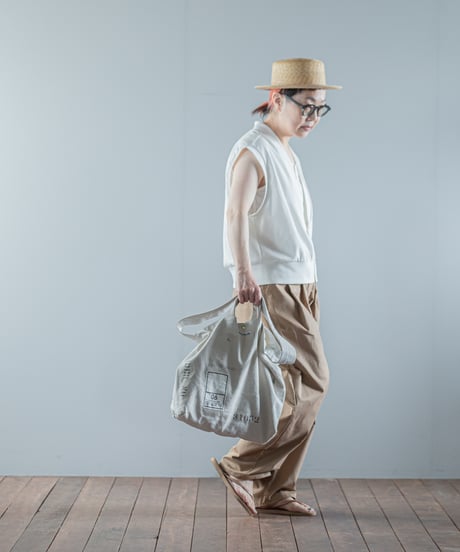 ARTE POVERA｜【 26SU72 】 フランスUSEDシーツMIX RE-ステンシルトート＆ショルダーBAG