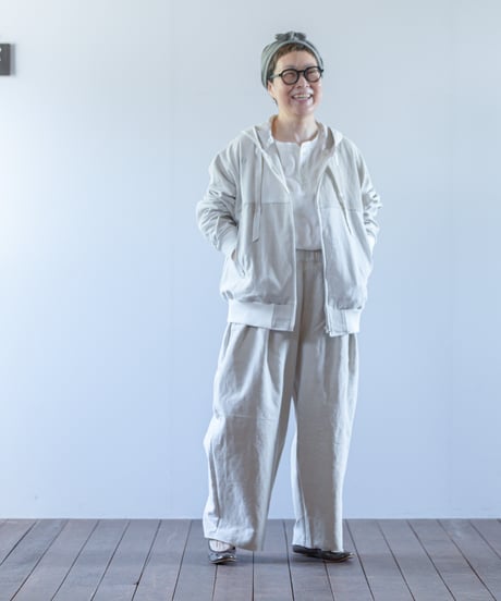 ARTE POVERA｜【 2025spring32 】USEDフランスシーツ RE-ZIPフードブルゾン