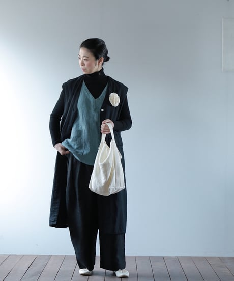 ATPOVA｜【 2025spring60 】コットンリネン製品染 ロングジレ