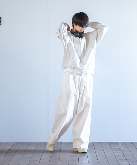 ARTE POVERA｜【 2025spring32 】USEDフランスシーツ RE-ZIPフードブルゾン