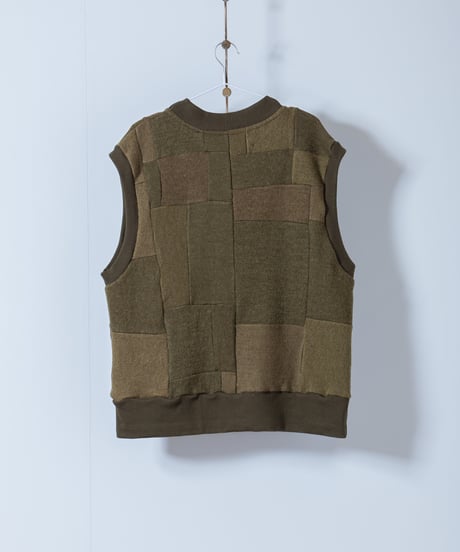 ARTE POVERA｜【 23WI75 】デンマーク60年代ウールマフラー RE-パッチワークベスト