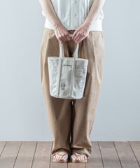 ARTE POVERA｜【 26SU71 】 フランスUSEDシーツMIX RE-ステンシルラウンドBAG