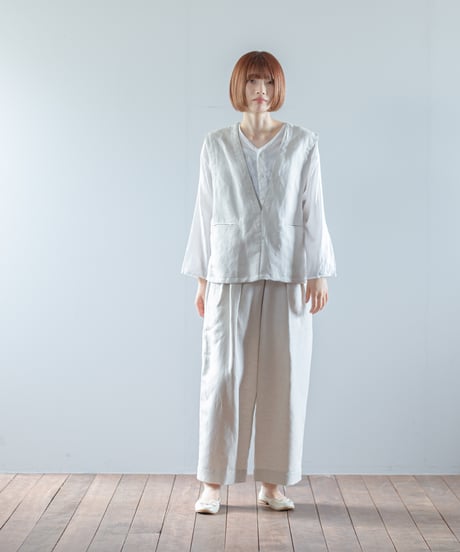 ★ATPOVA｜【 2026spring10 】 セレモニー リネンポリエステル混 Vネックベスト