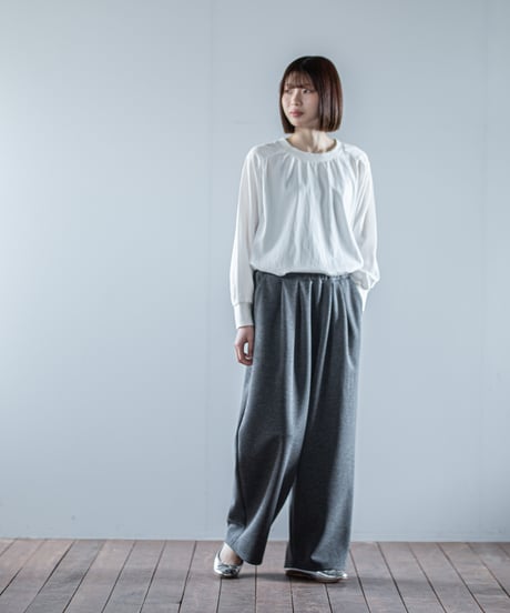 ATPOVA｜【 26WI09 】 ウール混ダンボールニット 2タックワイドPT