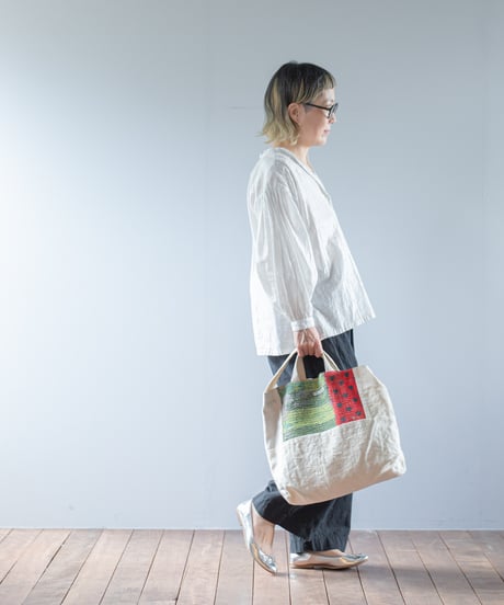 ARTE POVERA｜【 ARTEA - 26SP45 】 インドキルトラリー＆フランスシーツMIX トート＆ショルダーBAG