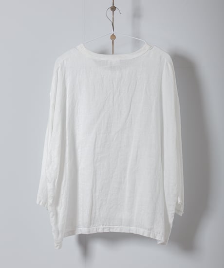 ATPOVA｜【2026spring49(TEIBAN - ATP004)】 リネン染め 8分袖クルーT(製品染)