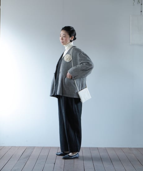 ATPOVA｜【 2025winter24 】 コットンウール ノーカラーJKT（裏付き）