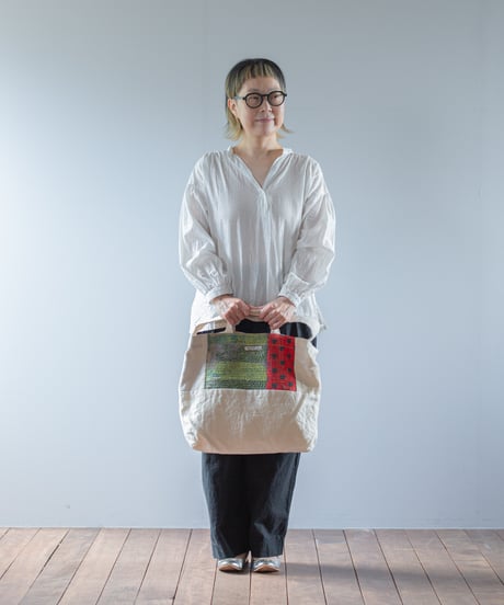 ARTE POVERA｜【 ARTEA - 26SP45 】 インドキルトラリー＆フランスシーツMIX トート＆ショルダーBAG