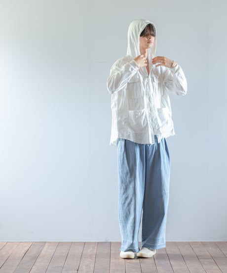ARTE POVERA｜【 ARTEA - 26SP69 】 シャンブレーライトダメージ加工 RE-フードカバーオール