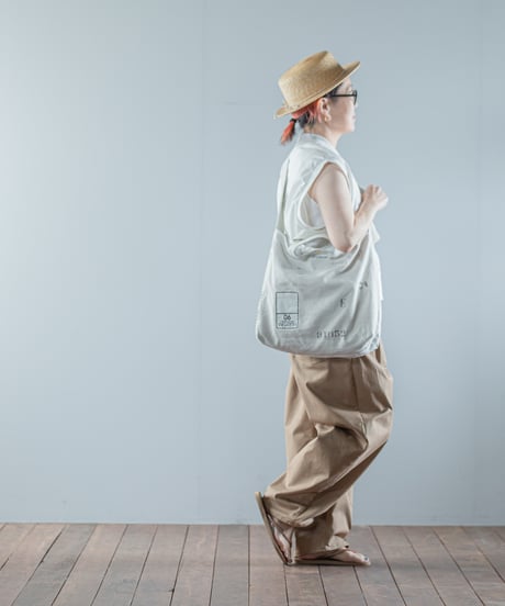 ARTE POVERA｜【 26SU72 】 フランスUSEDシーツMIX RE-ステンシルトート＆ショルダーBAG