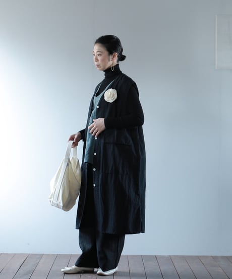 ATPOVA｜【 2025spring60 】コットンリネン製品染 ロングジレ