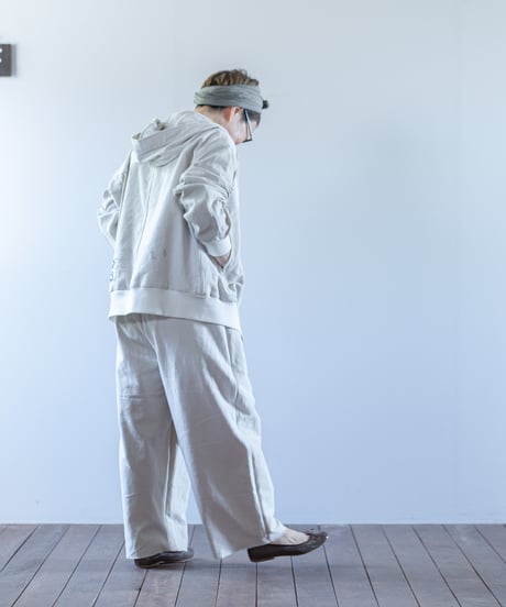ARTE POVERA｜【 2025spring32 】USEDフランスシーツ RE-ZIPフードブルゾン
