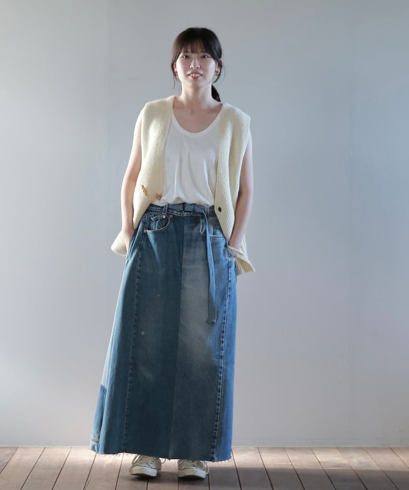 リーバイス ビッグE リメイクスカート Levi's ビッグE期 リーバイス302使用 リメイク スカート W24