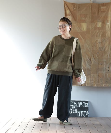 ARTE POVERA｜【 23WI76 】デンマーク60年代ウールマフラー RE-パッチワークSWT