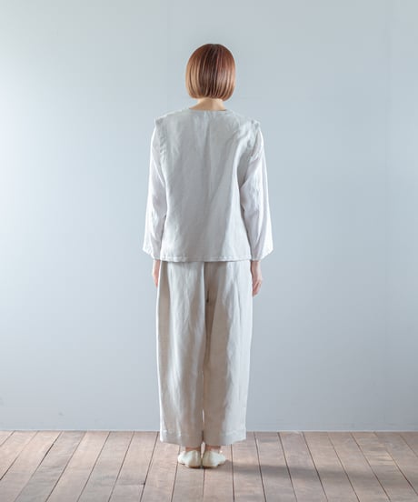 ★ATPOVA｜【 2026spring10 】 セレモニー リネンポリエステル混 Vネックベスト