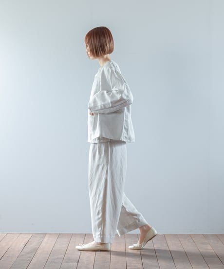 ★ATPOVA｜【 2026spring12 】 セレモニー リネンポリエステル混 ノーカラーJKT