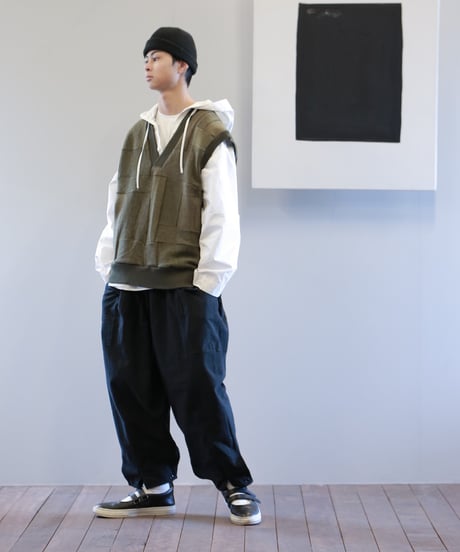 ARTE POVERA｜【 23WI75 】デンマーク60年代ウールマフラー RE-パッチワークベスト
