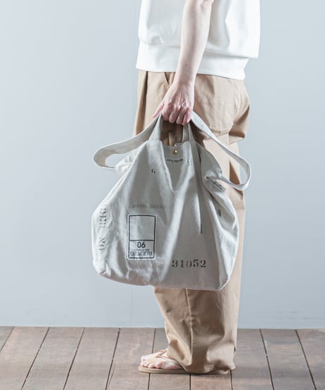 ARTE POVERA｜【 26SU72 】 フランスUSEDシーツMIX RE-ステンシルトート＆ショルダーBAG
