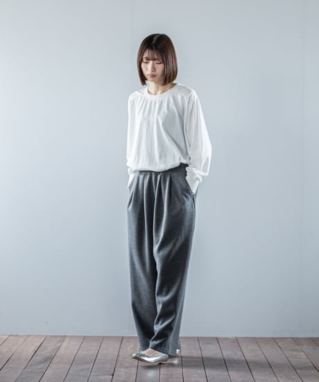 ATPOVA｜【 26WI09 】 ウール混ダンボールニット 2タックワイドPT