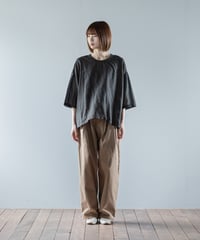 ATPOVA｜【 26SU45(TEIBAN - ATP025) 】 リネンコットン wideクルーT(製品染)
