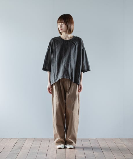 ATPOVA｜【 26SU45(TEIBAN - ATP025) 】 リネンコットン wideクルーT(製品染)
