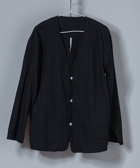 ATPOVA｜【 2025spring61 】コットンリネン製品染 ノーカラーJKT