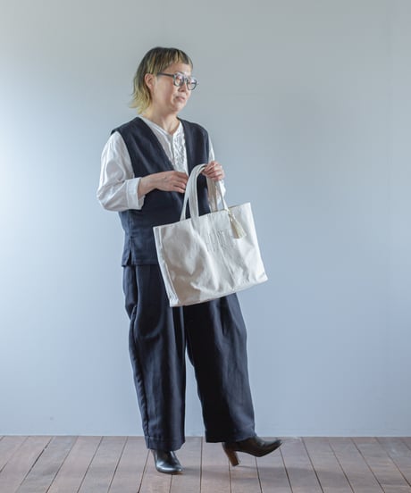 ARTE POVERA｜【 ARTEA - 26SP34 】 フランスUSEDシーツ 「ARTE」 BAG (L)