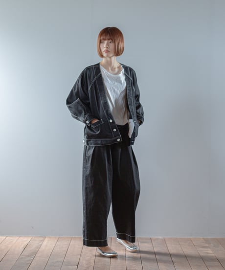 ATPOVA｜【 2026spring26 】 12OZデニム ノーカラーワークJKT