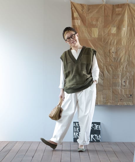 ARTE POVERA｜【 23WI75 】デンマーク60年代ウールマフラー RE-パッチワークベスト