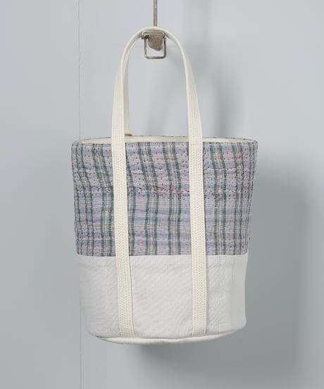 ARTE POVERA｜【 ARTEA - 26SP47 】 インドキルトラリー＆フランスシーツMIX NEW ラウンドBAG (M)