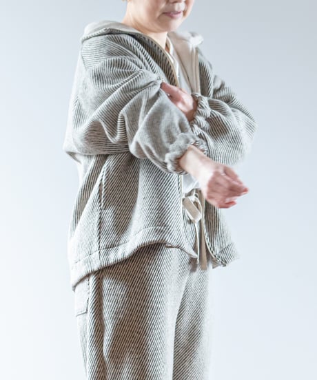 ATPOVA｜【 24WI53 】リネン＆ウール混 ZIP JKT(裏付き)