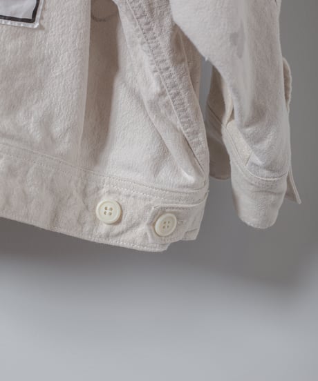 ARTE POVERA｜【 ARTEA - 26SP35 】 フランスUSEDシーツMIX ステンシルノーカラーワークJKT