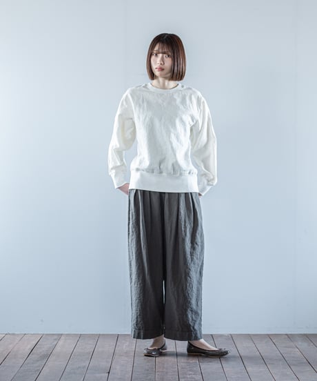 ATPOVA｜【 26WI15 】 L/Cキャバス クルーSWT(製品染)
