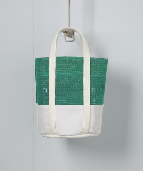 ARTE POVERA｜【 ARTEA - 26SP46 】 インドキルトラリー＆フランスシーツMIX NEW ラウンドBAG (S)