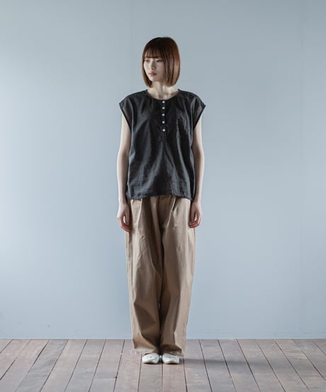 ATPOVA｜【 26SU42 】 リネンコットン NEWフレンチキャミ(製品染)