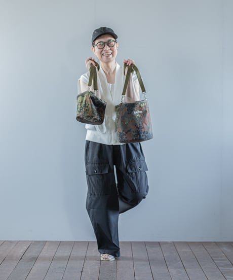 ARTE POVERA｜【 26SU32 】 ドイツ軍テント RE-巾着ショルダーBAG(M)