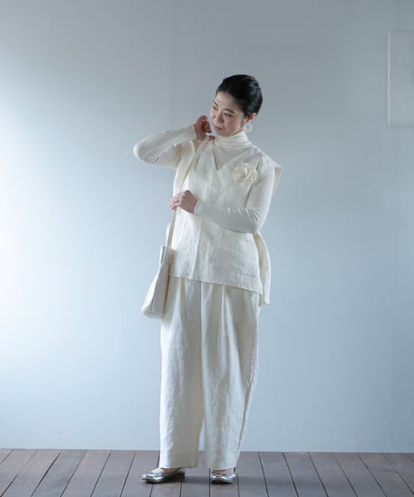 ★ATPOVA｜【 2025spring12】リネンキャンバス 2タックイージーPT