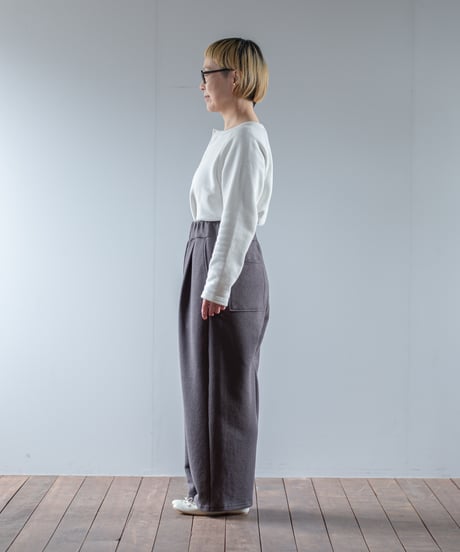 ATPOVA｜【 2025winter06 】 Linen cotton 裏毛 2タックワイドPT